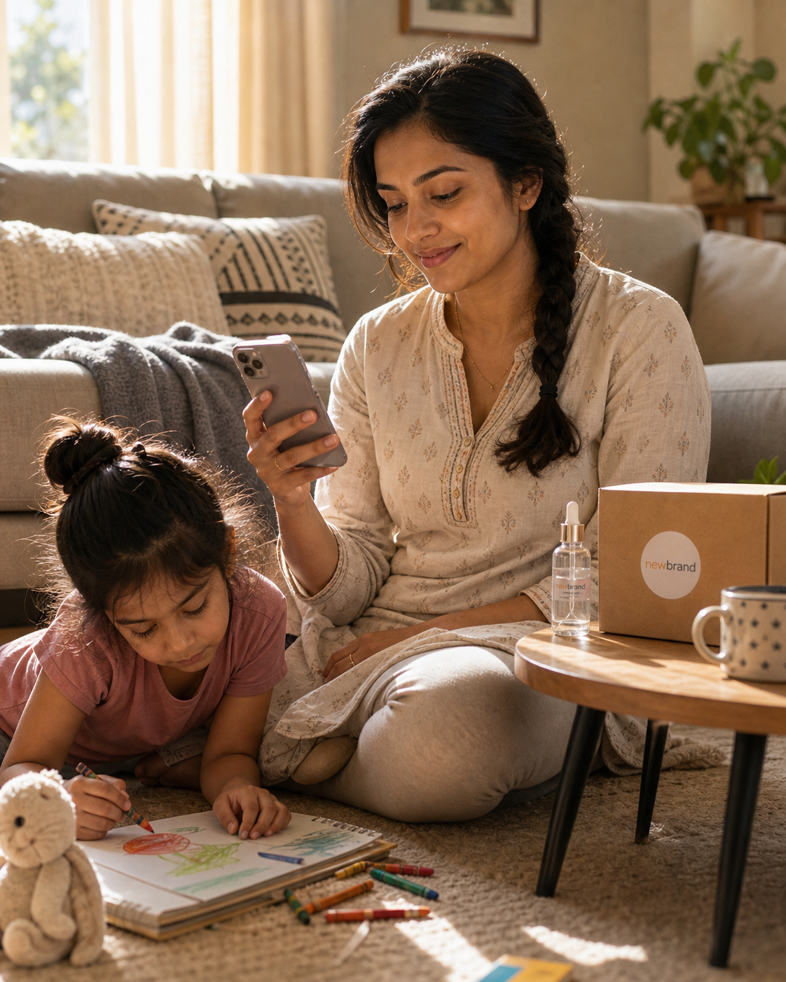 Mom — warm at-home moment