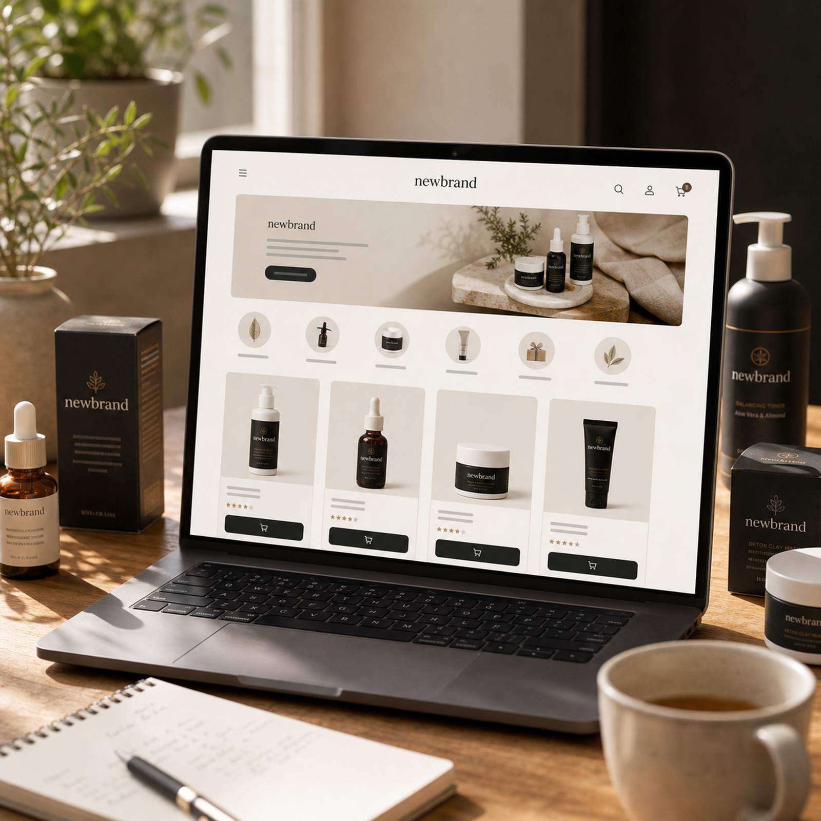 A ready-made branded online store